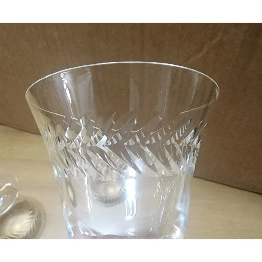 Vintage Crystal Laurel Leaf Parfate Set of 4